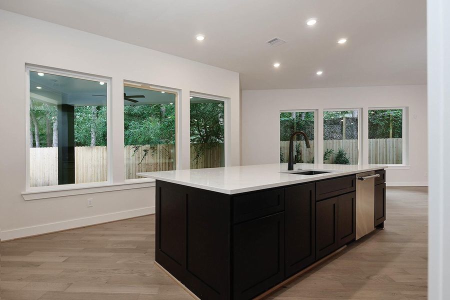 Furnished interior view inside a new home in , The Woodlands (Image 6). Furnished interior view inside a new home in , The Woodlands (Image 6).