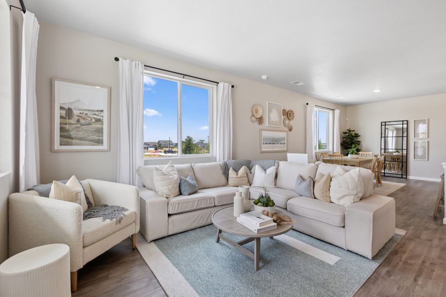 Representative furnished interior of a home built from the Biscayne by Landsea Homes in Spring Valley, Longmont (Image 4). Representative furnished interior of a home built from the Biscayne by Landsea Homes in Spring Valley, Longmont (Image 4).