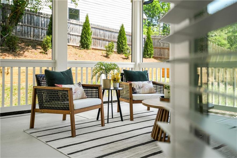 Exterior details and patio area of a home in , Scottdale (Image 29).