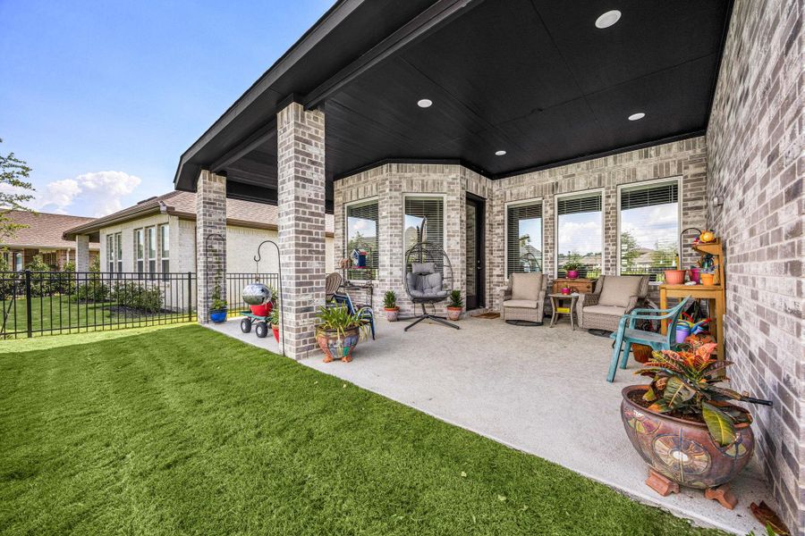 Extended patio with no rear or side neighbors