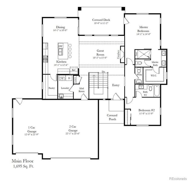 2D floor plan layout of this home in , Colorado Springs, CO (Image 3). 2D floor plan layout of this home in , Colorado Springs, CO (Image 3).
