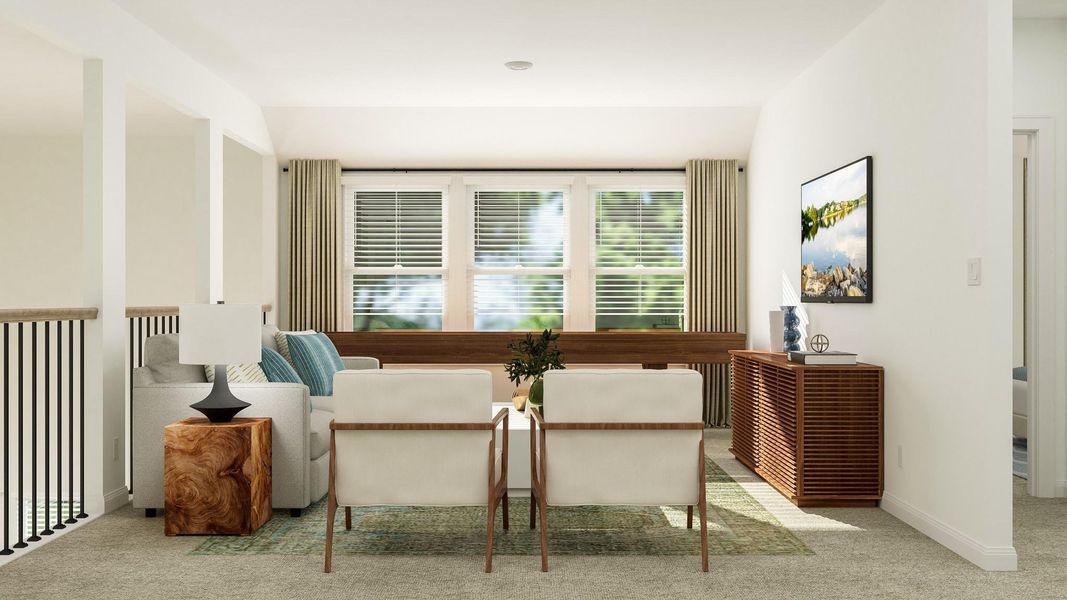 Furnished interior view inside a new home in Lively Ranch: Brookstone Collection, Georgetown (Image 14).