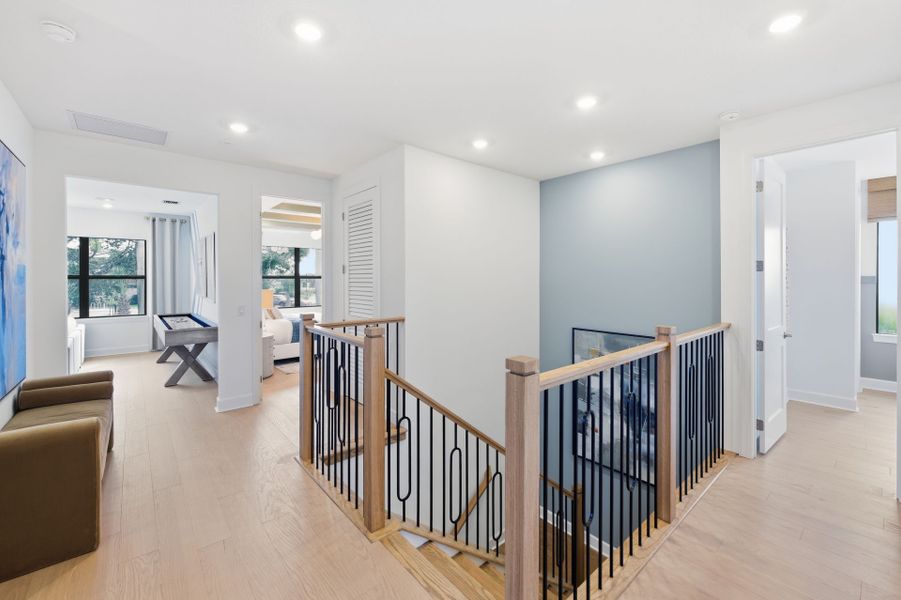 Representative furnished interior of a home built from the Scarlett by DiVosta in The Reserve at Eastpointe, Palm Beach Gardens (Image 20).