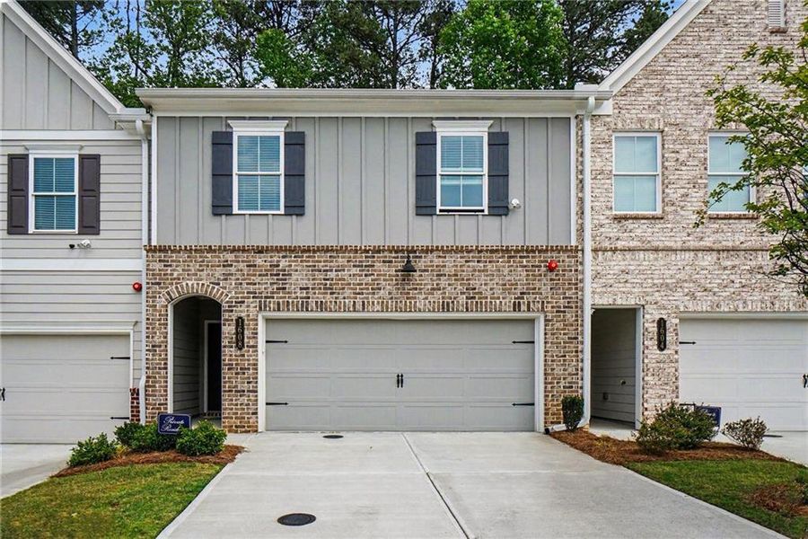 Front exterior of a new home in Gates at Hamilton Grove, Marietta, GA, highlighting curb appeal (Image 27).