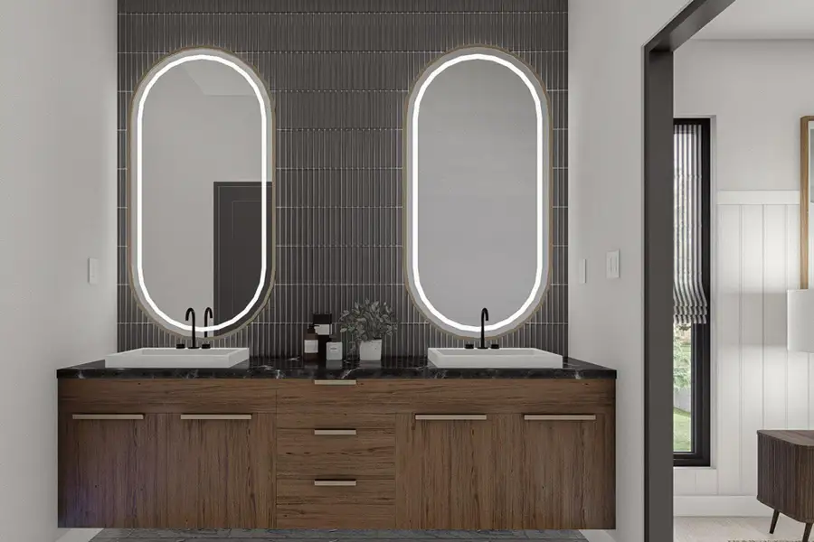 Full bath with a sink and double vanity