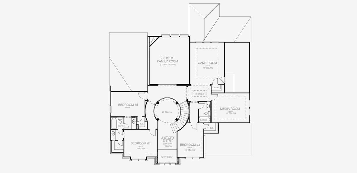 2D floor plan layout for the 4239W by Perry Homes in Jubilee 80', Hockley, TX (Image 4). 2D floor plan layout for the 4239W by Perry Homes in Jubilee 80', Hockley, TX (Image 4).
