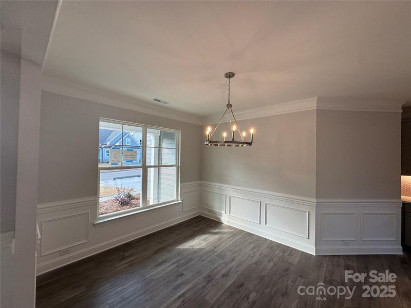 Dining room with upgraded trim