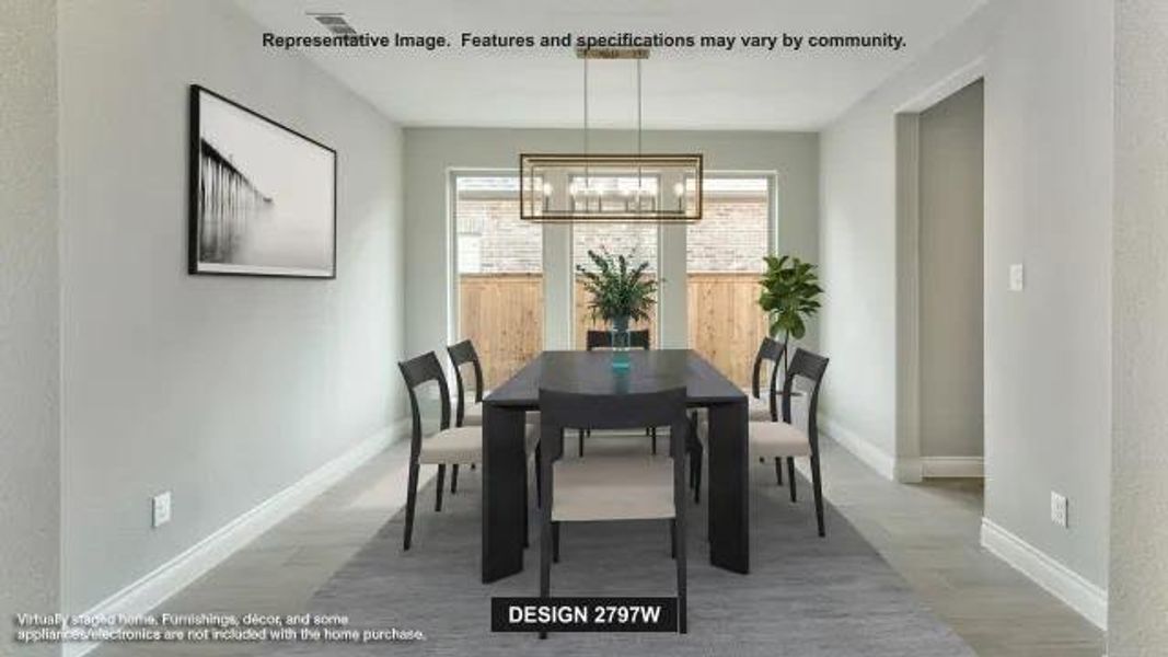 Furnished interior view inside a new home in Crosswinds, Kyle (Image 6).