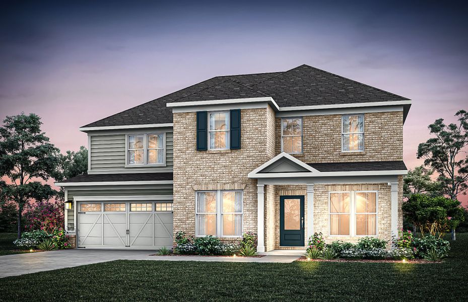 Representative exterior photo of a completed home built from the Liston by Pulte Homes in Linden Grove, Powder Springs, GA (Image 23).