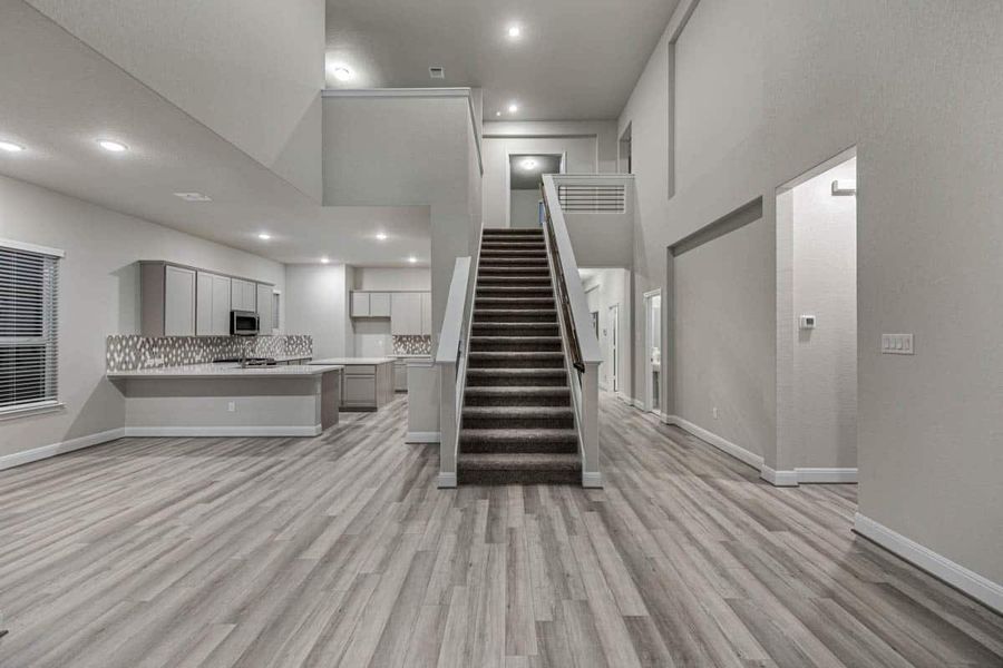 Representative unfurnished interior of a home built from the Shenandoah by Chesmar Homes in Berry Creek Highlands, Georgetown (Image 11).