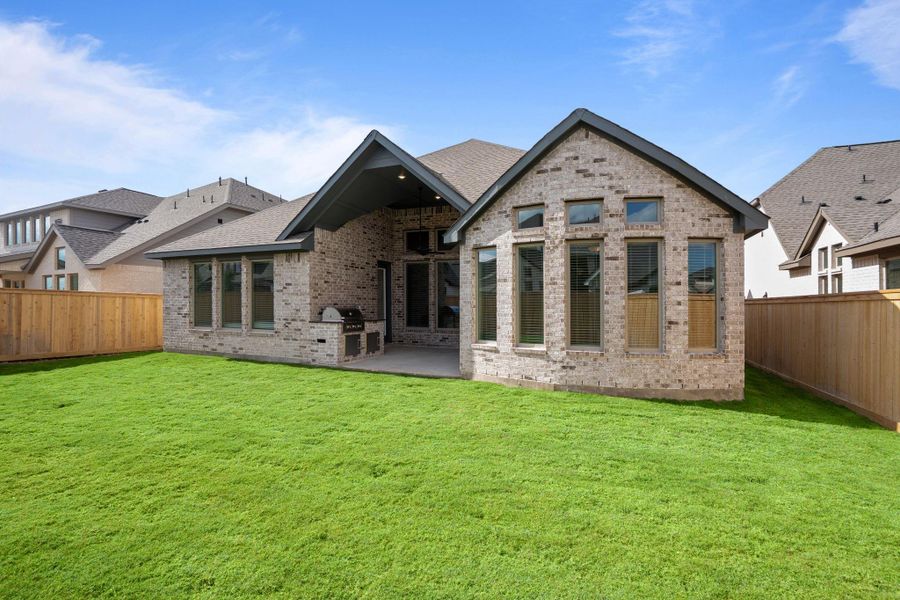 Exterior details and patio area of a home in Bridgeland 55', Cypress (Image 21).