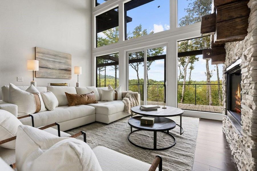Furnished interior view inside a new home in , Mineral Bluff (Image 12).