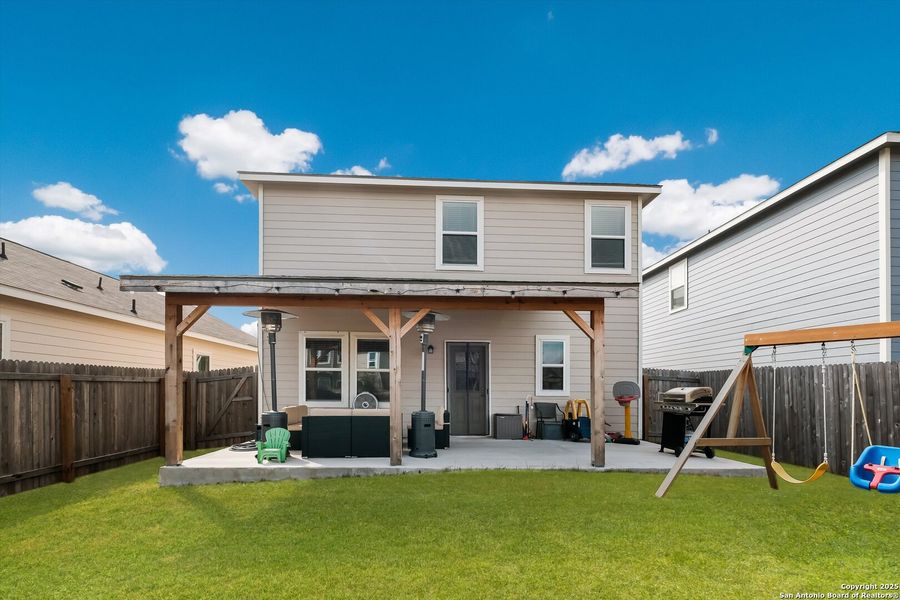 Exterior details and patio area of a home in Trails at Culebra, San Antonio (Image 3). Exterior details and patio area of a home in Trails at Culebra, San Antonio (Image 3).