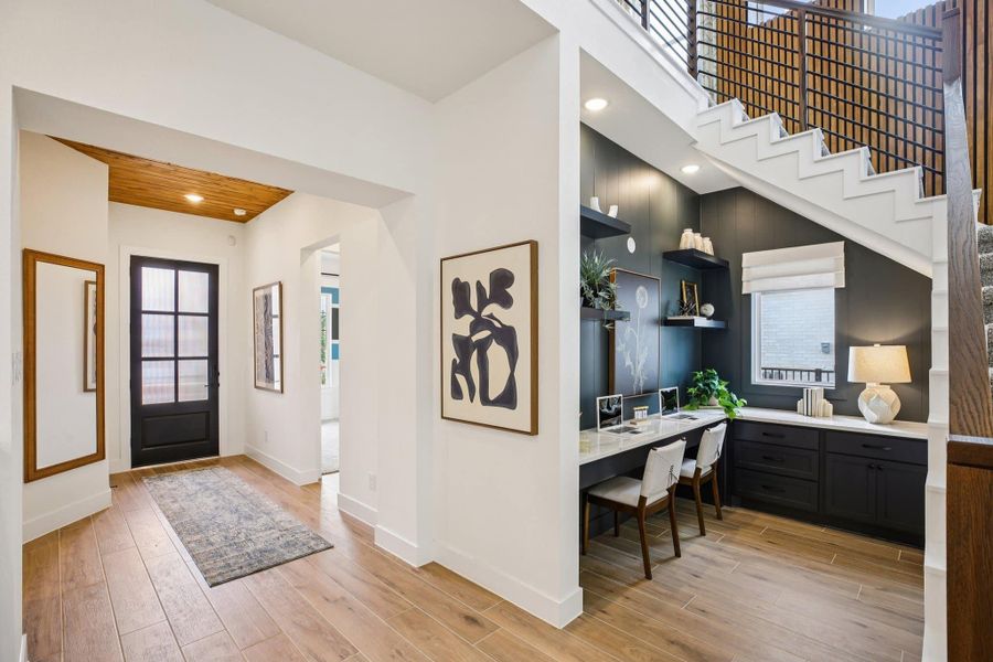 Furnished interior view inside a new home in Bridgeland, Cypress (Image 20).