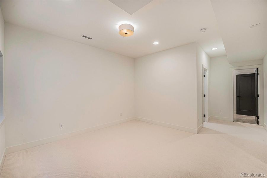 Fourth bedroom in finished basement