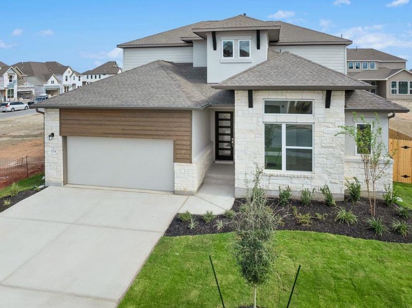 Exterior details and patio area of a home in Blackhawk, Pflugerville (Image 4).