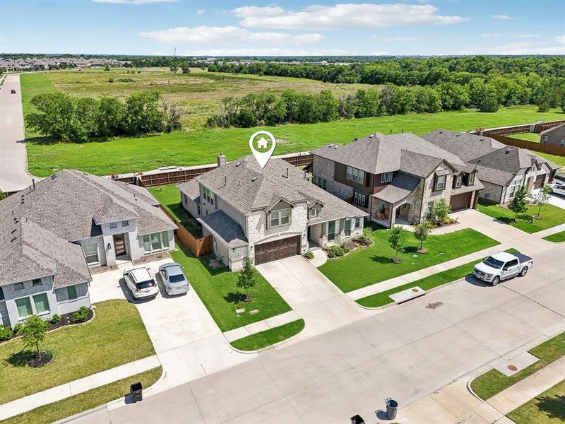 Aerial view of residential area Aerial view of residential area