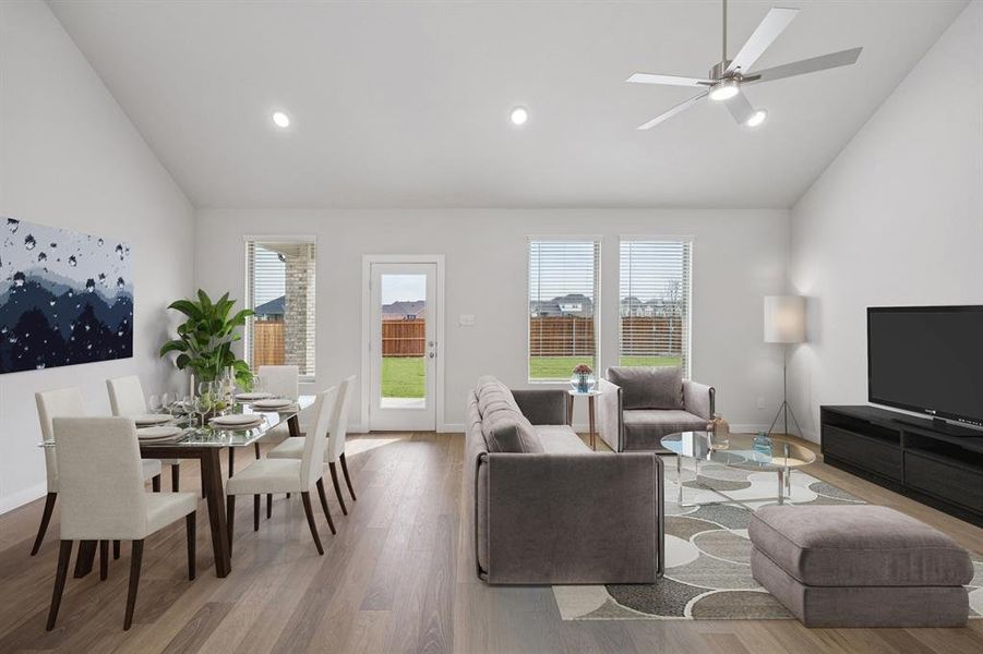 Living and Dining Rooms in the Masters home plan by Trophy Signature Homes – REPRESENTATIVE PHOTO