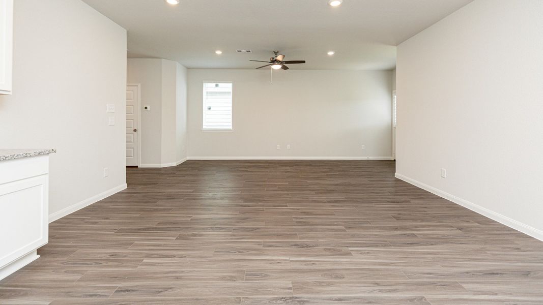 Kitchen to Dining Area and Family Room