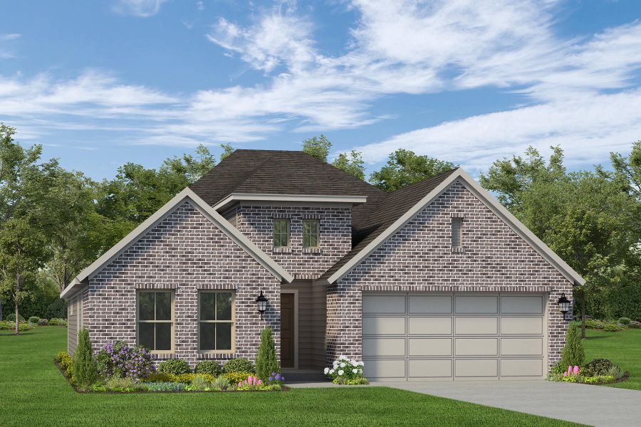 Representative exterior photo of a completed home built from the Persimmon by Autograph Homes in Aldeana - Paintbrush Collection, Bonney, TX (Image 2).