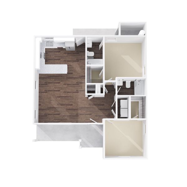 2D floor plan layout for the Washington by Foundation Home Builders LLC in Pinnix Loop, Burlington, NC (Image 2).