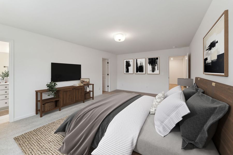 Representative furnished interior of a home built from the Advent TH by True Homes in Westbrook Falls Townhomes, Greensboro (Image 9).
