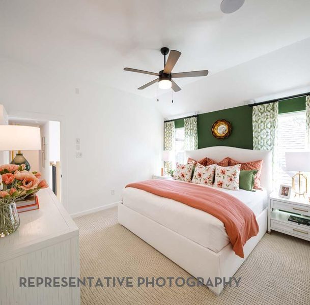Furnished interior view inside a new home in Bridgeland, Cypress (Image 25). Furnished interior view inside a new home in Bridgeland, Cypress (Image 25).