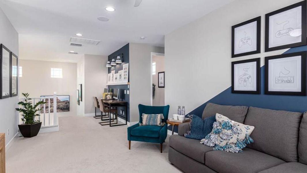 Representative furnished interior of a home built from the 40R3 by Taylor Morrison in Los Cielos at Rancho Mercado, Surprise (Image 16).