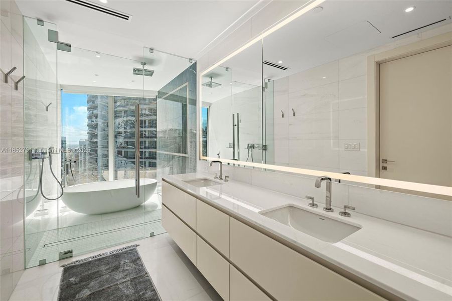 Furnished interior view inside a new home in , Miami (Image 7).