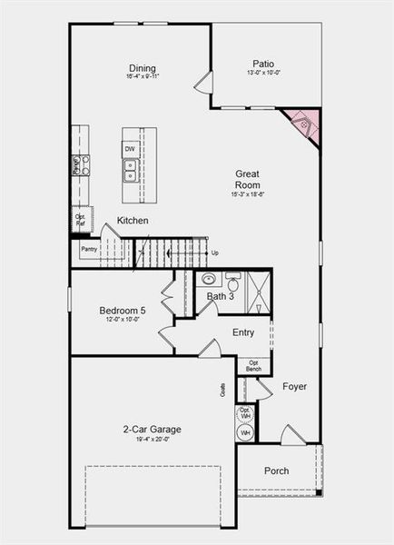 2D floor plan layout of this home in Windance Lake, Loganville, GA (Image 3).