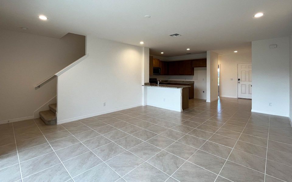 Spacious and Inviting Living Room in Central Florida Townhome