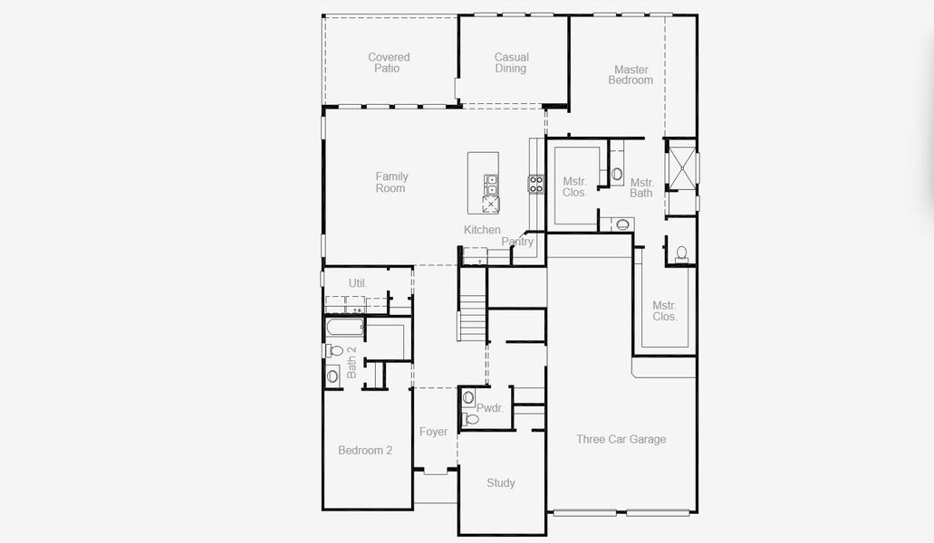 2D floor plan layout for the Spring Branch by Coventry Homes in Solterra Texas 60', Mesquite, TX (Image 3).