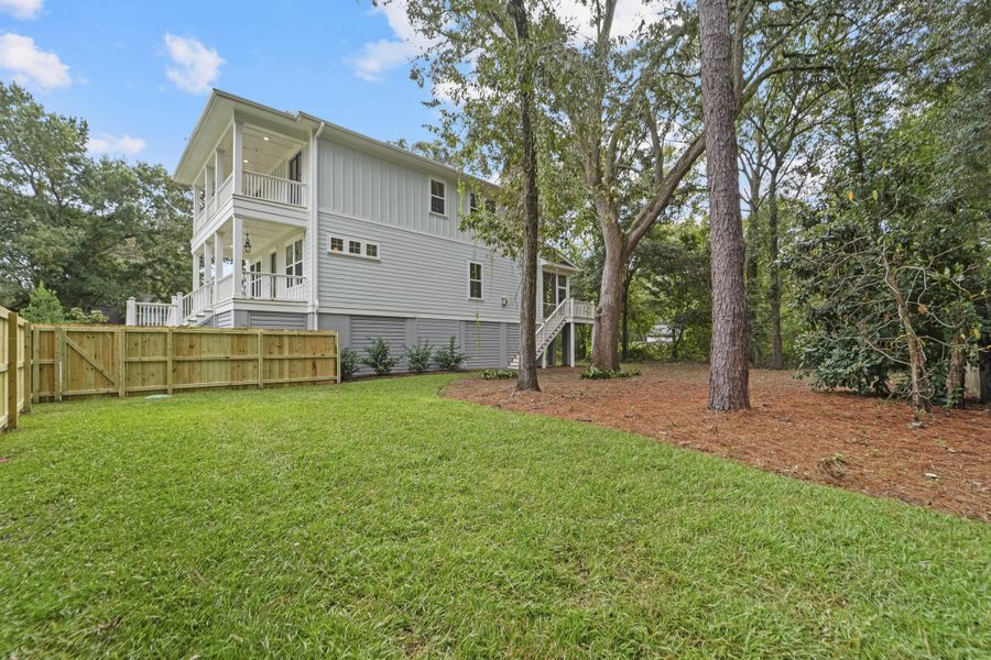 Exterior details and patio area of a home in , Johns Island (Image 28).