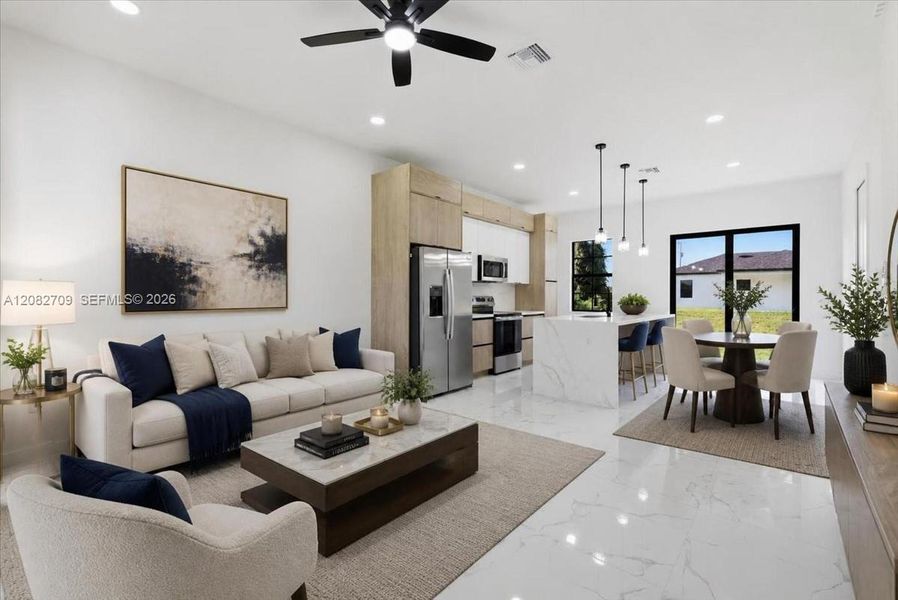 Furnished interior view inside a new home in , Lehigh Acres (Image 5).