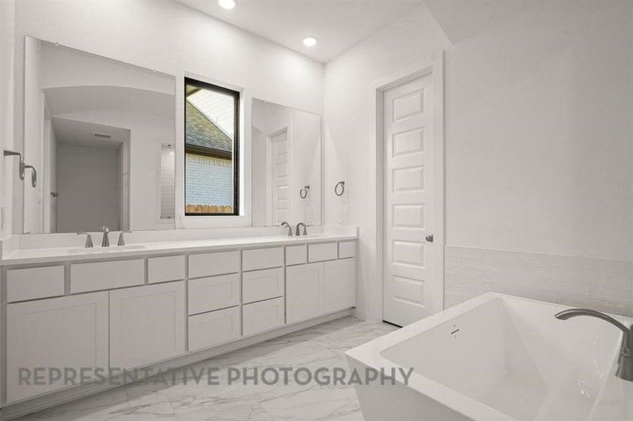 Furnished interior view inside a new home in Mosaic: 60ft. lots, Celina (Image 3).