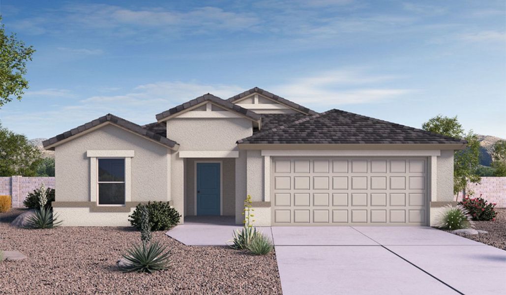 Representative exterior photo of a completed home built from the Denton by D.R. Horton in Hanson Ridge, Vail, AZ (Image 19).
