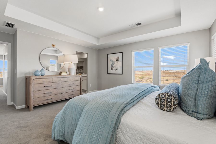 Representative furnished interior of a home built from the 4008 by Risewell Homes in Harvest Crossing, Aurora (Image 12).