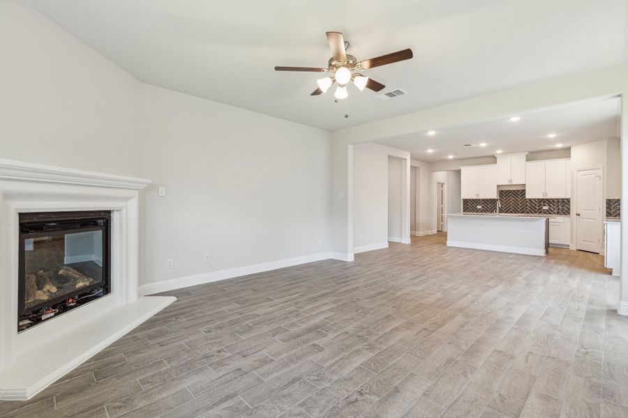 Representative unfurnished interior of a home built from the Blackberry III by Megatel Homes in Santorini, Seagoville (Image 9). Representative unfurnished interior of a home built from the Blackberry III by Megatel Homes in Santorini, Seagoville (Image 9).