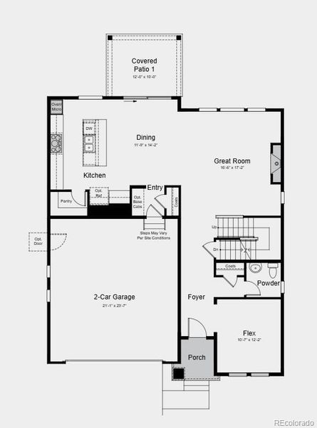 Structural options added include: Gourmet kitchen, modern fireplace, and plumbing rough-in at basement.