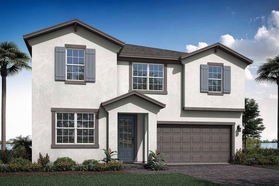 Representative exterior photo of a completed home built from the Shenandoah by Mattamy Homes in Tradition, Port St. Lucie, FL (Image 19).
