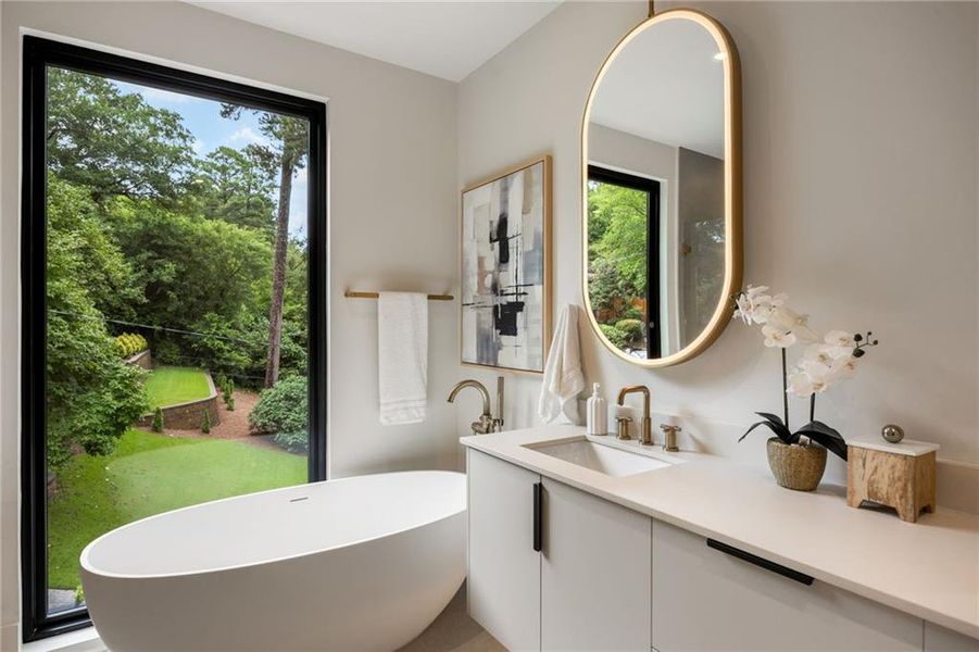 Furnished interior view inside a new home in , Atlanta (Image 58).