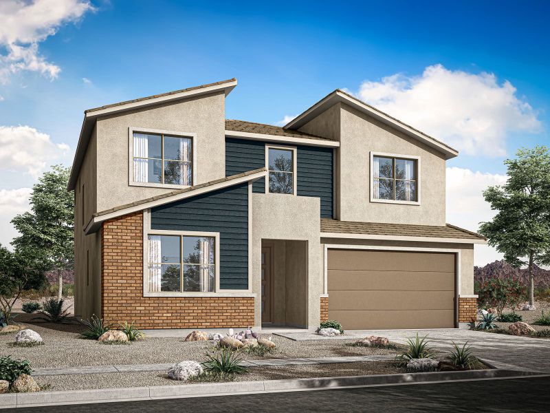 Representative exterior photo of a completed home built from the Pacific by Mattamy Homes in White Tank Vistas, Waddell, AZ (Image 4).