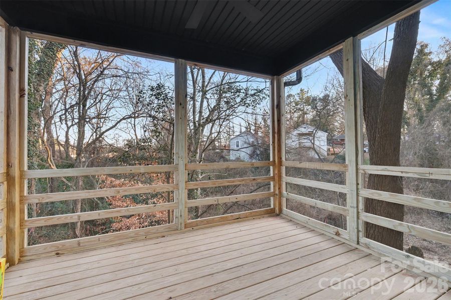Covered back porch Covered back porch