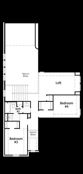 2D floor plan layout of this home in Treeline, Justin, TX (Image 3).