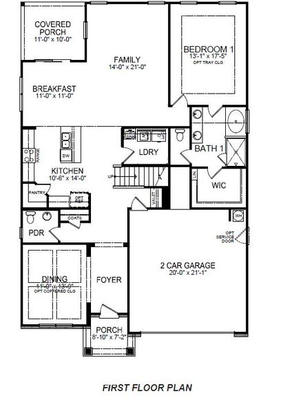 2D floor plan layout for the WINDSOR by D.R. Horton in Whitehawk Meadows, Travelers Rest, SC (Image 3).