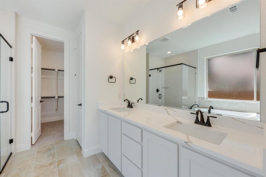 Furnished interior view inside a new home in Windsong Ranch Classic 61, Prosper (Image 6). Furnished interior view inside a new home in Windsong Ranch Classic 61, Prosper (Image 6).