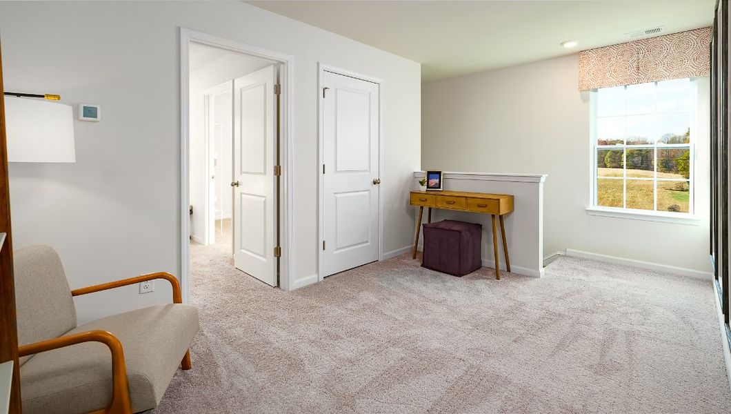 Furnished interior view inside a new home in Zion Springs, Hickory (Image 28). Furnished interior view inside a new home in Zion Springs, Hickory (Image 28).