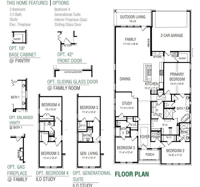 2D floor plan layout for the Tacoma – 50' by Chesmar Homes in The Grove Frisco, Frisco, TX (Image 3).