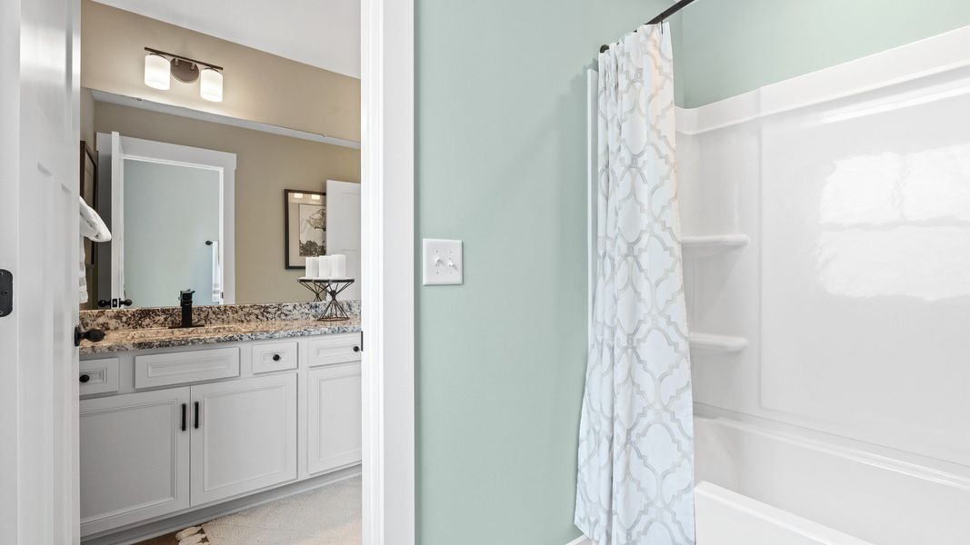Representative furnished interior of a home built from the Finley by DRB Homes in Foxbank, Gray Court (Image 33).