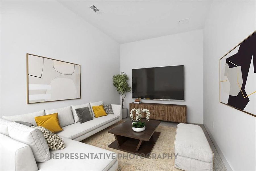 Furnished interior view inside a new home in Ridge Crossing, Waxahachie (Image 7).